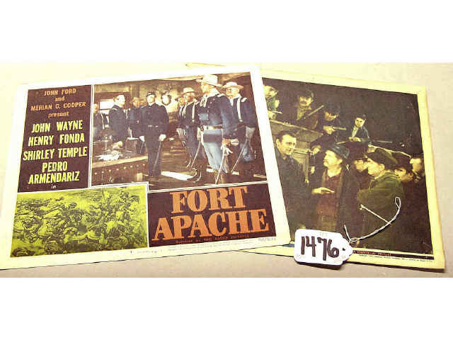 Appraisal: Collection of John Wayne movie lobby cards Fort Apache and