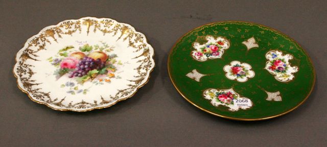 Appraisal: Two Royal Doulton cabinet plates one with scalloped gilded border