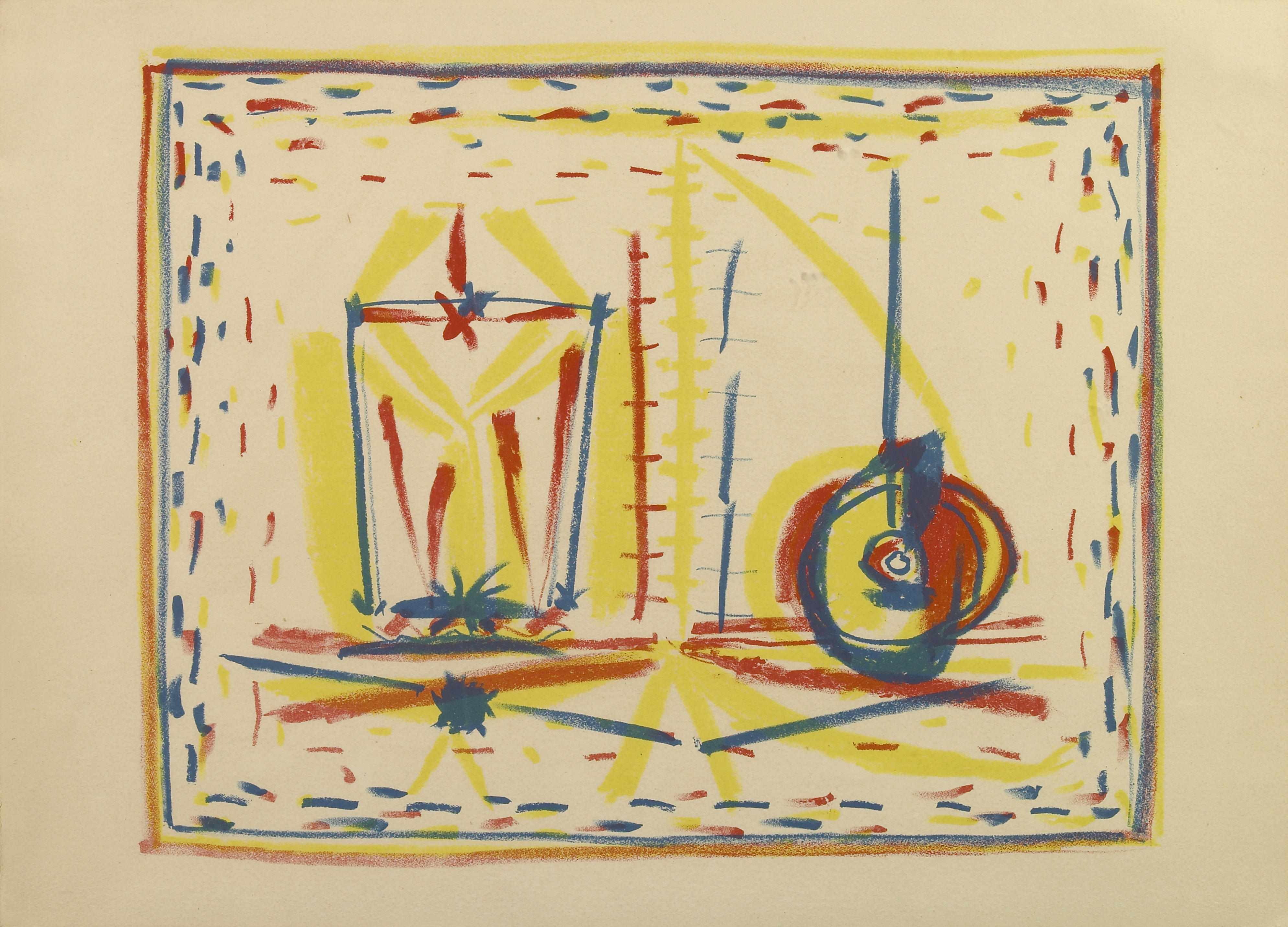 Appraisal: Pablo Picasso Spanish - Composition au Verre et la Pomme