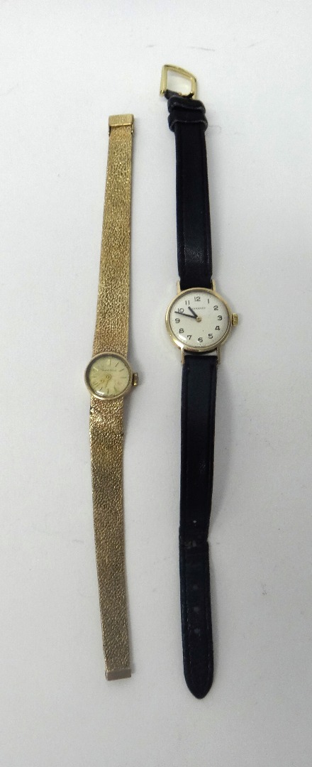 Appraisal: A lady's ct gold Bueche Girod bracelet wristwatch on a