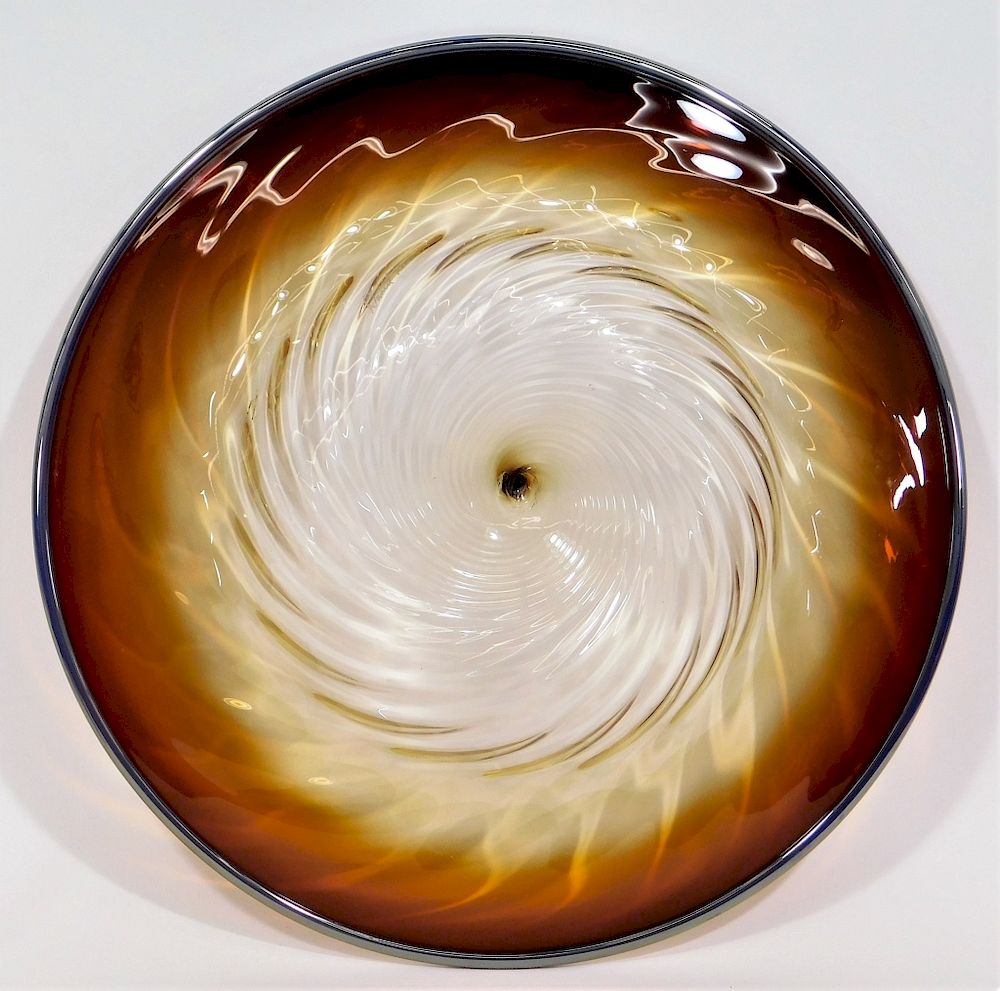 Appraisal: Daniel Read Contemporary American Art Glass Bowl Daniel Read United