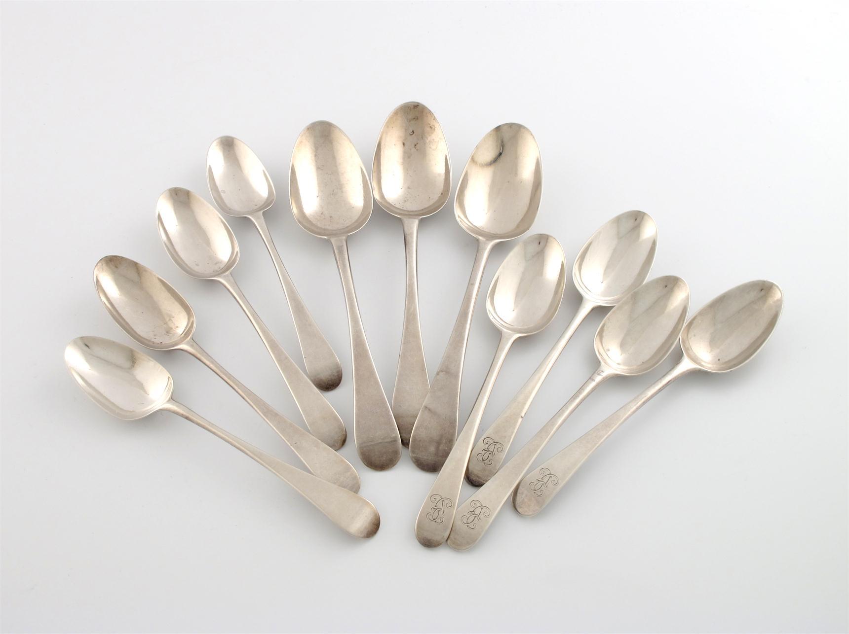 Appraisal: A mixed lot of old English pattern flatware