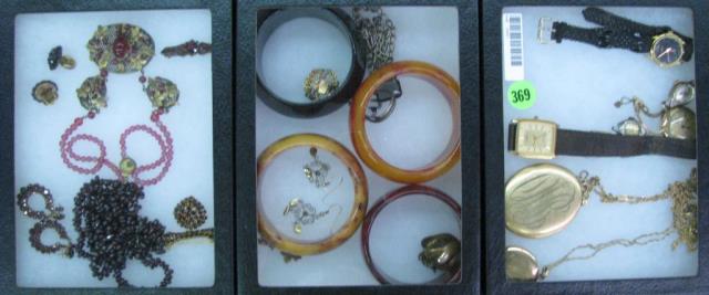 Appraisal: Group of vintage costume watches including five watches two lockets