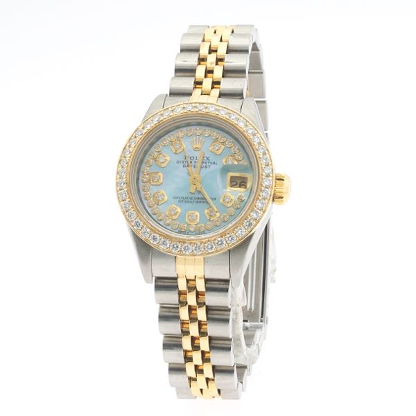 Appraisal: ROLEX LADIES' TWO-TONE DATEJUST WATCH CA mm case fits wrist