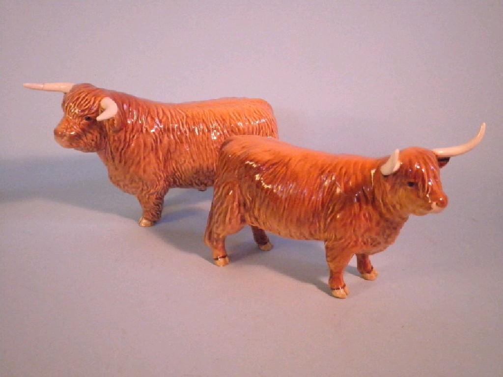 Appraisal: Beswick A highland bull and a highland cow