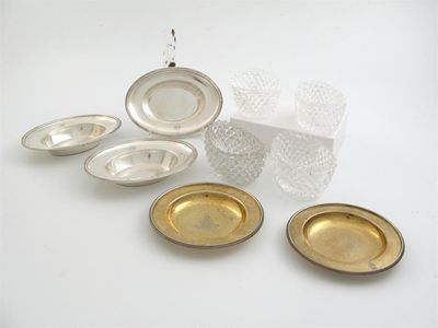 Appraisal: A set of four George III reeded oval salt bases