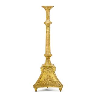 Appraisal: GEORGE III STYLE GILTWOOD PEDESTAL Intricately carved base th c