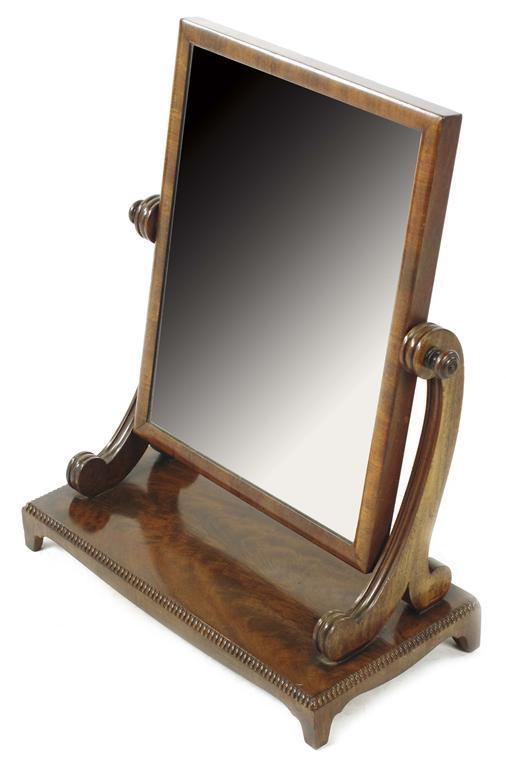 Appraisal: A George IV mahogany dressing table mirror in the manner