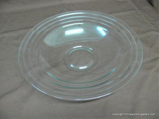 Appraisal: Vintage Art Deco Console Bowl - clear glass- across