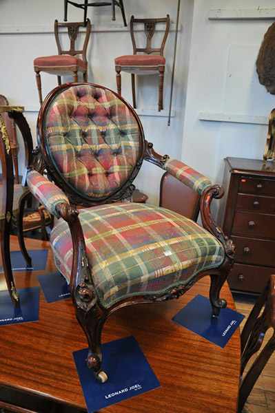 Appraisal: A VICTORIAN GENTLEMAN'S CHAIR