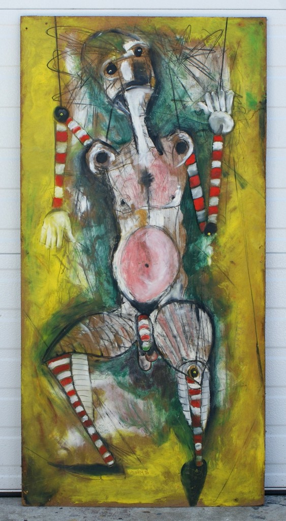 Appraisal: Calloway American th c mixed media on masonite Naked Marionette