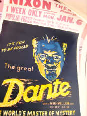 Appraisal: Three American posters promoting illusionists viz The Great Dante x