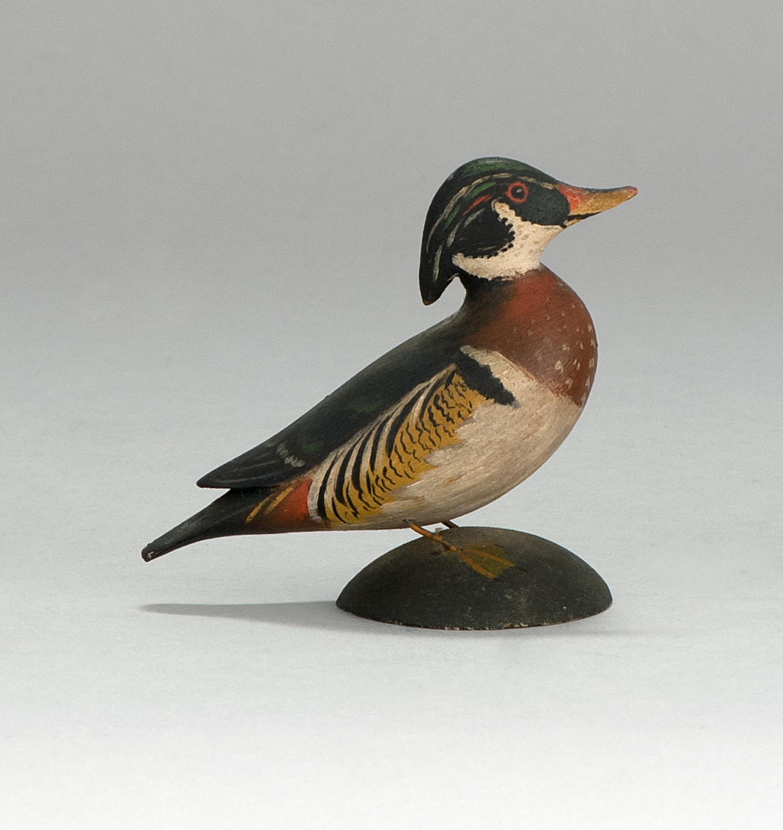 Appraisal: MINIATURE WOOD DUCK DRAKE Circa By A Elmer Crowell of