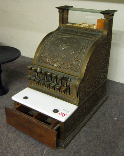 Appraisal: SMALL BRONZE CASH REGISTER National Cash Register Co Dayton Ohio