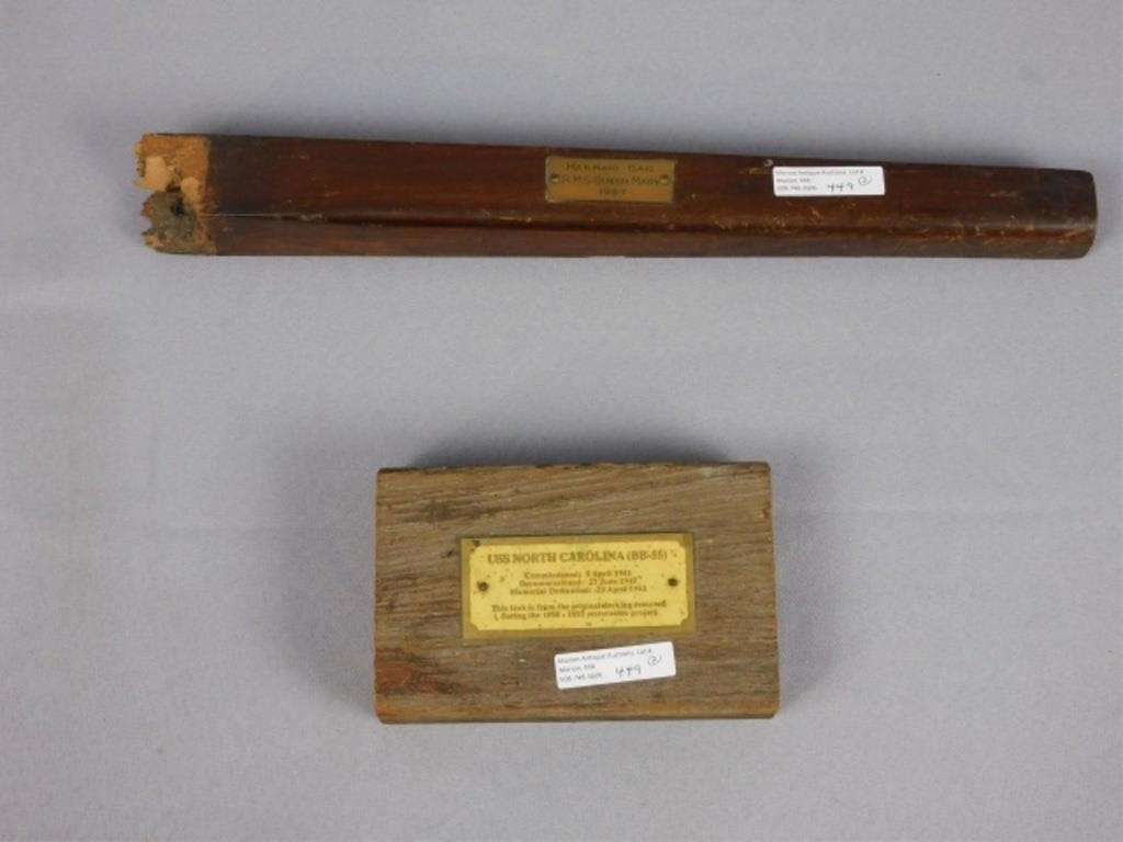 Appraisal: WOODEN REMNANTS TO INCLUDE A LEG FROM Abroken chair from