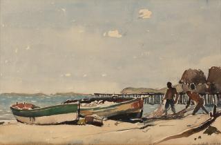 Appraisal: Millard Owen Sheets N A Two figures on a beach