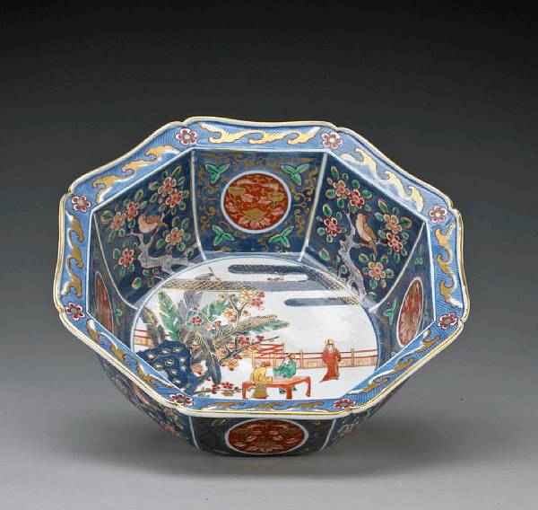 Appraisal: Japanese Works of ArtCeramics Taisho Showa Period Of octagonal form