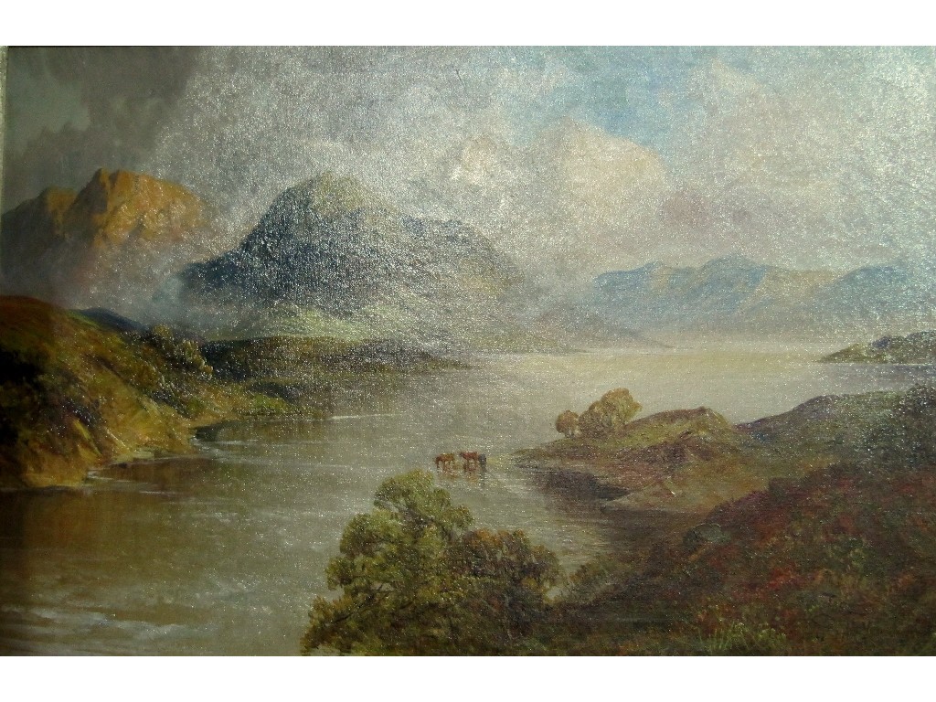 Appraisal: JOEL OWEN Pair of oil on canvas Highland Loch scenes