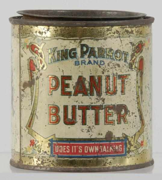 Appraisal: King Parrot Peanut Butter Can Description Nice image of parrot