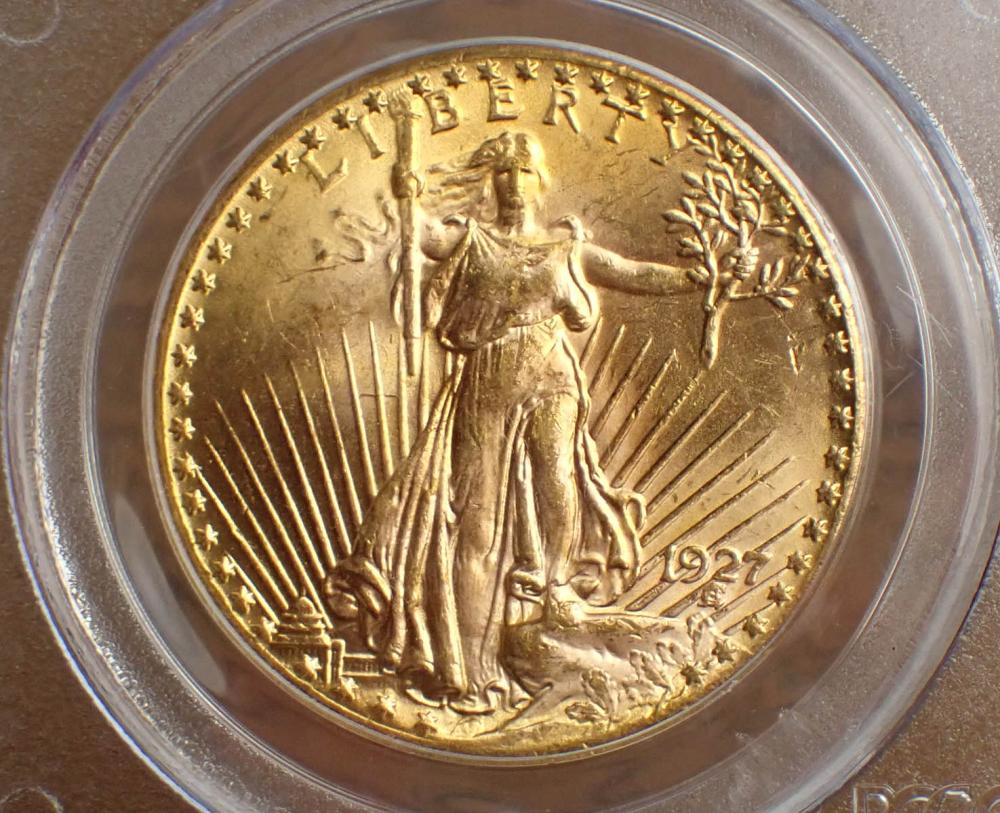 Appraisal: U S TWENTY DOLLAR GOLD COIN St Gaudens variety type