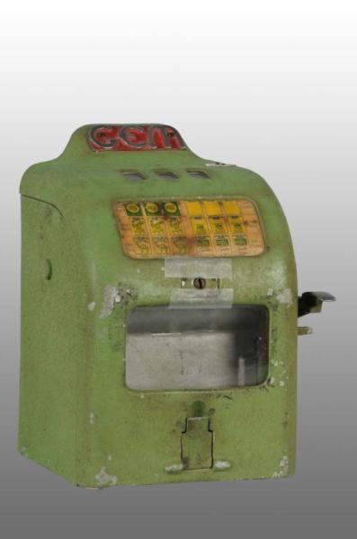 Appraisal: Green Gem Tab Gum Vendor Machine Description Working Some roughness