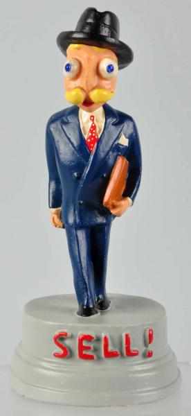 Appraisal: Plaster Esky Esquire Man Sell Paperweight s Condition Excellent Size