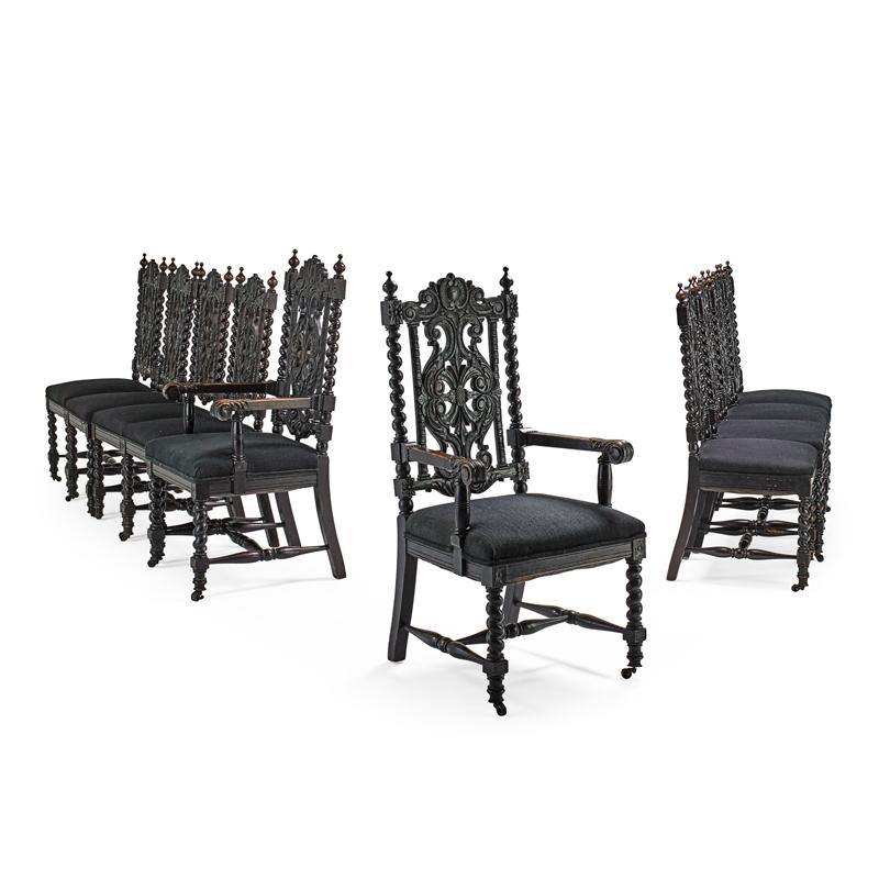 Appraisal: SET OF RENAISSANCE REVIVAL DINING CHAIRS Condition Report