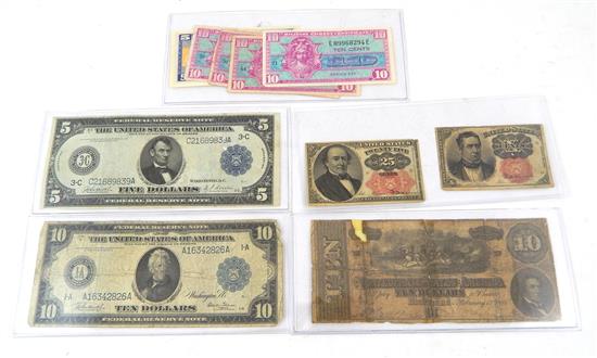 Appraisal: COINS Lot of ten bank notes Federal Reserve Note series