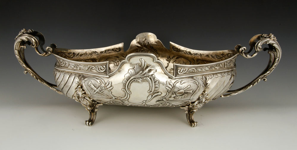 Appraisal: - th C French Silver Center Bowl th century French