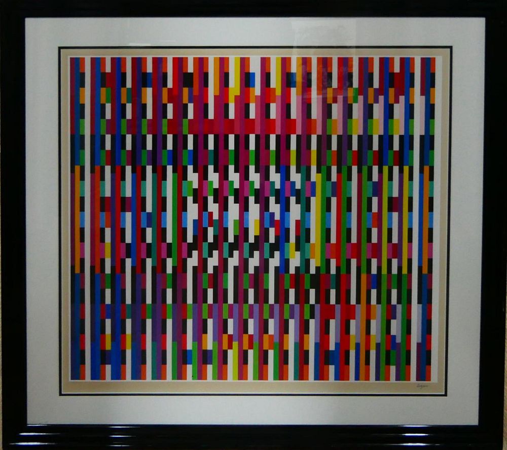 Appraisal: YACOV AGAM SERIGRAPH TITLED MOVEMENT Large serigraph measures X plus