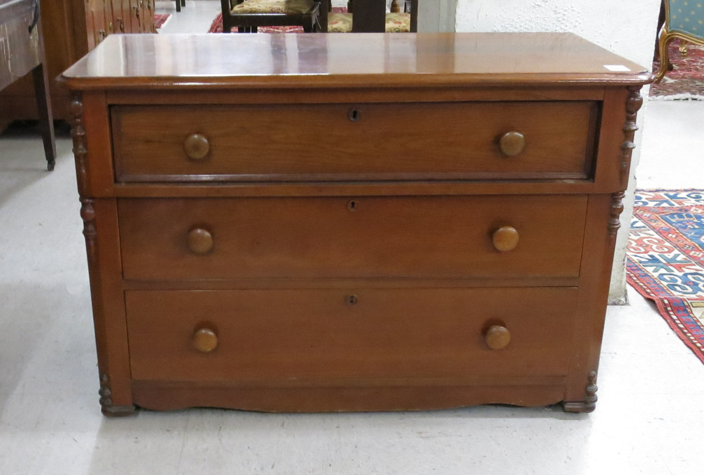 Appraisal: LATE VICTORIAN WALNUT CHEST OF DRAWERS American late th century