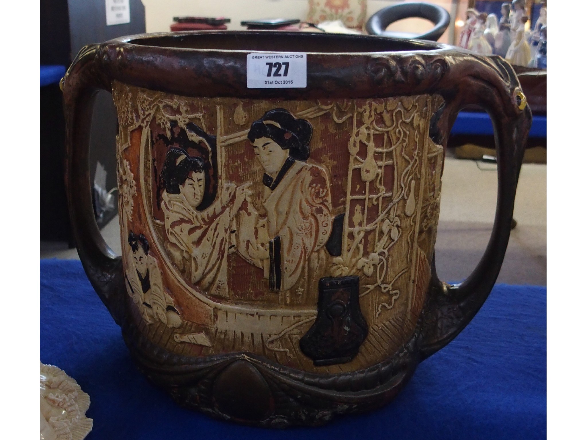 Appraisal: Chinese pottery double-handled vessel