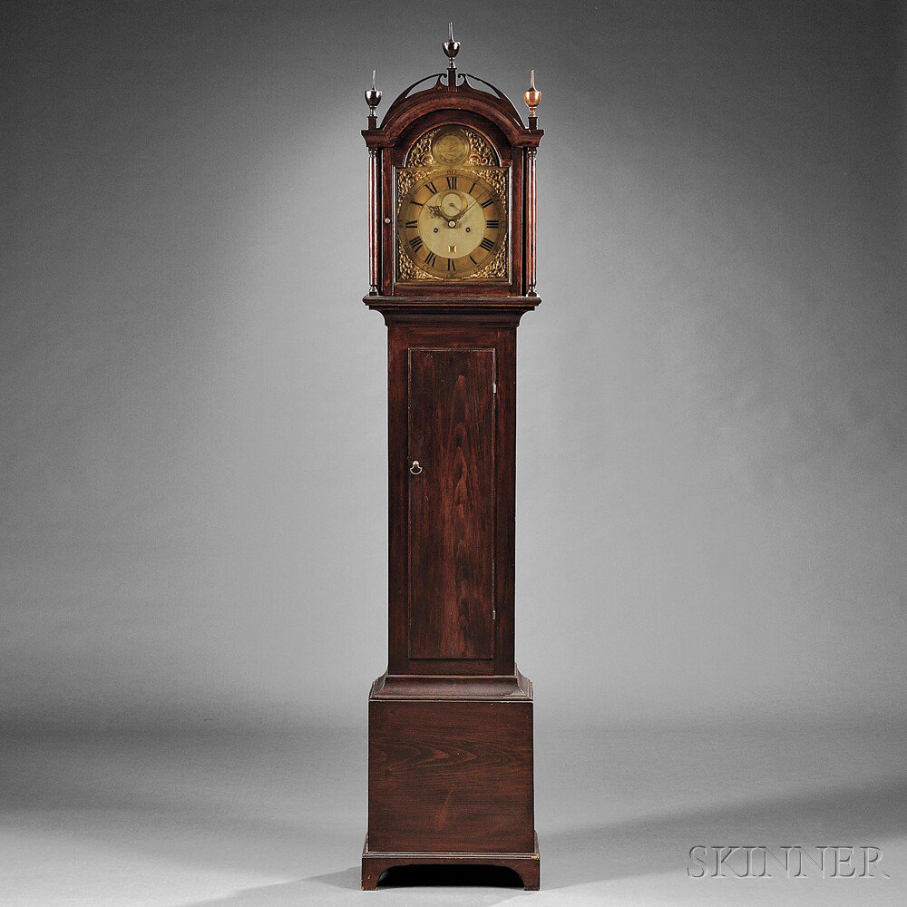 Appraisal: Nathaniel Mulliken Tall Clock Lexington Massachusetts c the pine case