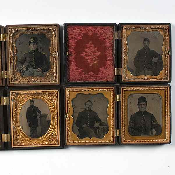 Appraisal: Civil War Cased Images of Soldiers Lot of photographs in