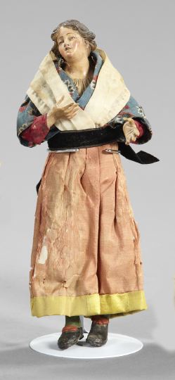 Appraisal: Italian Creche Figure of a Peasant Woman fourth quarter th