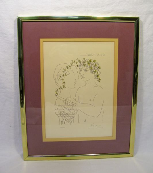 Appraisal: Et Tu by Pablo Picasso Picasso print stone signed and