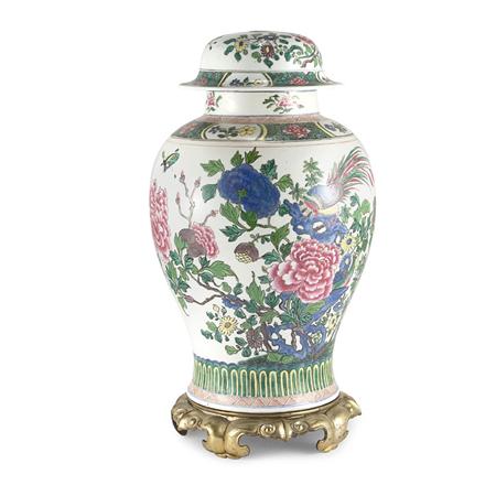 Appraisal: Samson Famille Verte Porcelain Covered Jar Estimate -