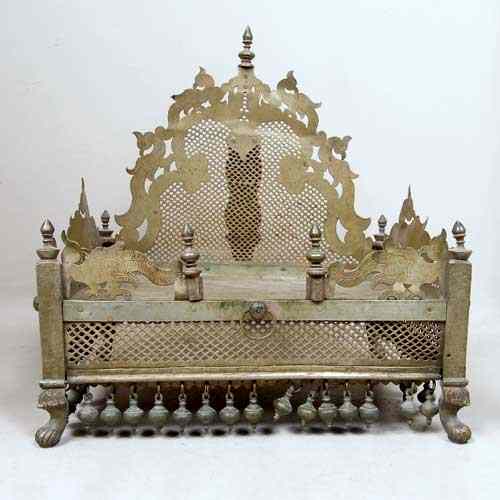 Appraisal: An Indian Mughal White Brass Singhasan th century having a