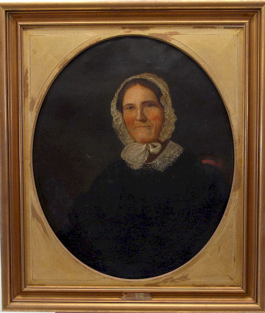 Appraisal: Asher Brown Durand Oil Painting on Canvas of a Woman