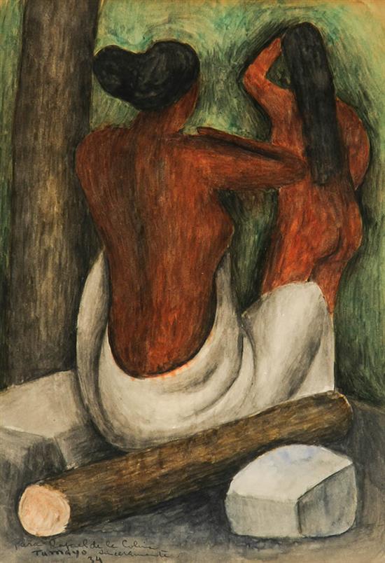 Appraisal: Rufino Tamayo Mexican - Women Bathing Signed Tamayo and inscribed