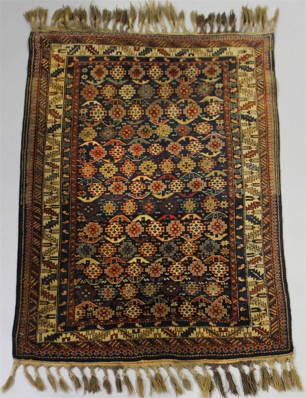 Appraisal: CAUCASIAN CHI CHI DESIGN WOOL TRIBAL RUG having a tassel