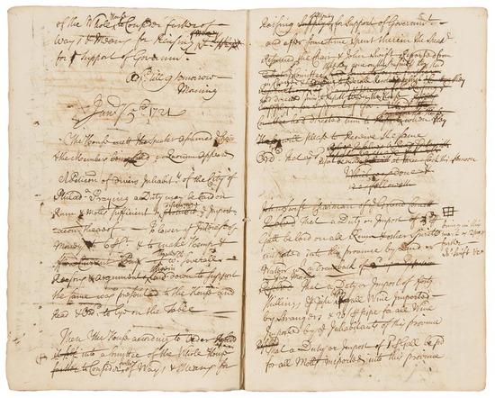 Appraisal: PENNSYLVANIA ASSEMBLY - Maurice LISLE clerk Manuscript journal titled on