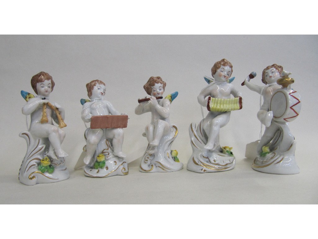 Appraisal: Group of Naples cherub musicians