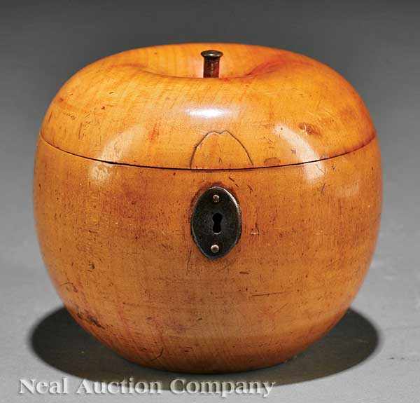 Appraisal: An Antique English Fruitwood Tea Caddy in the form of