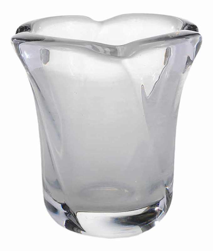 Appraisal: Daum Clear Glass Vase French early to mid th century