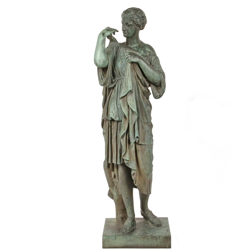 Appraisal: BRONZE SCULPTURE AFTER THE ANCIENT MARBLE - th c Artemis