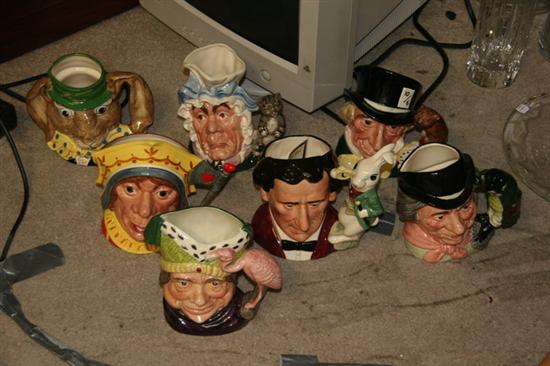 Appraisal: SEVEN ROYAL DOULTON CHARACTER JUGS FROM ALICE IN WONDERLAND Including