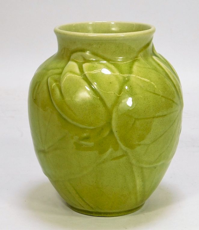 Appraisal: Rookwood High Glaze Lotus Pottery Vase Rookwood High Glaze Lotus