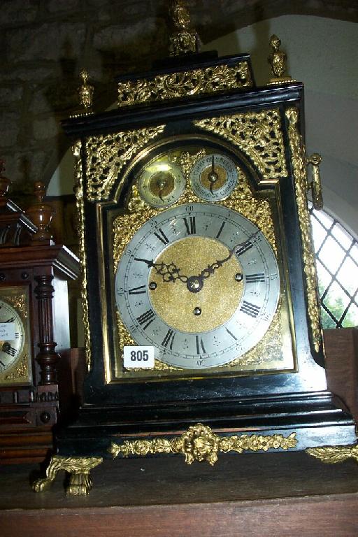 Appraisal: A th century ebonised bracket clock in a Georgian style