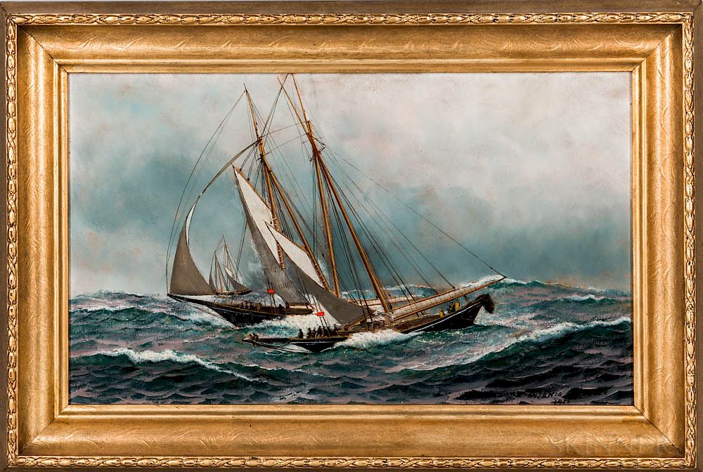 Appraisal: Antonio Nicolo Gasparo Jacobsen Danish American - Gloucester Fisherman on